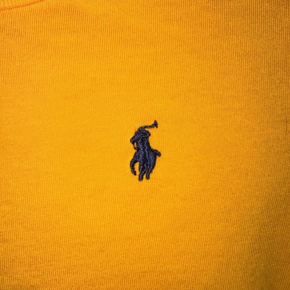 Ralph Lauren Baby 18M Yellow Long Sleeve Cotton T-Shirt Embroidered Logo - Picture 4 of 9